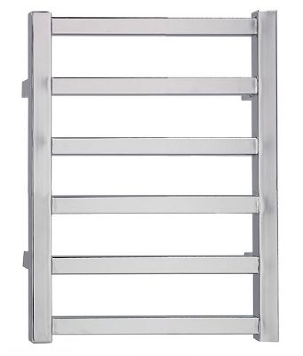ULTRAHEAT KARNAK CHROME BATHROOM H480mm x W420mm CONTEMPORARY SQUARE TUBULAR TOWEL WARMER, 4K5C
